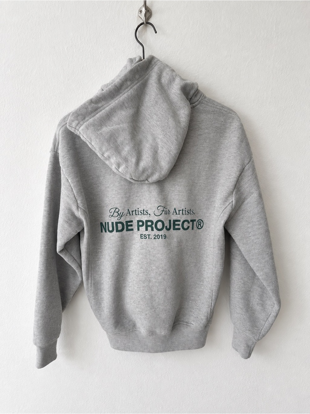 Nude Project Green Lettered Grey Hoodie
